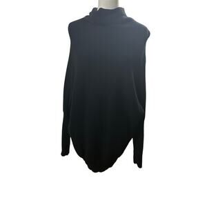 All Saints wool black sweater dolman sleeves medium luxury fall career